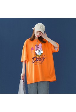 Daisy Orange Unisex Mens/Womens Short Sleeve T-shirts Fashion Printed Tops Cosplay Costume