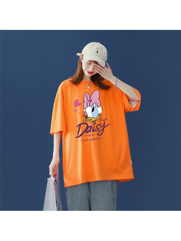 Daisy Orange Unisex Mens/Womens Short Sleeve T-shirts Fashion Printed Tops Cosplay Costume