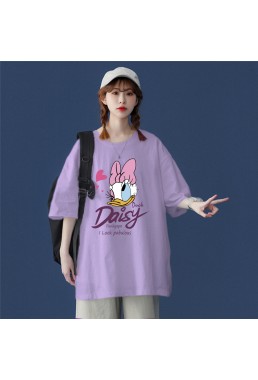 Daisy Purple Unisex Mens/Womens Short Sleeve T-shirts Fashion Printed Tops Cosplay Costume