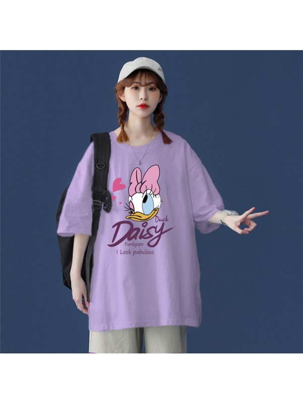 Daisy Purple Unisex Mens/Womens Short Sleeve T-shirts Fashion Printed Tops Cosplay Costume