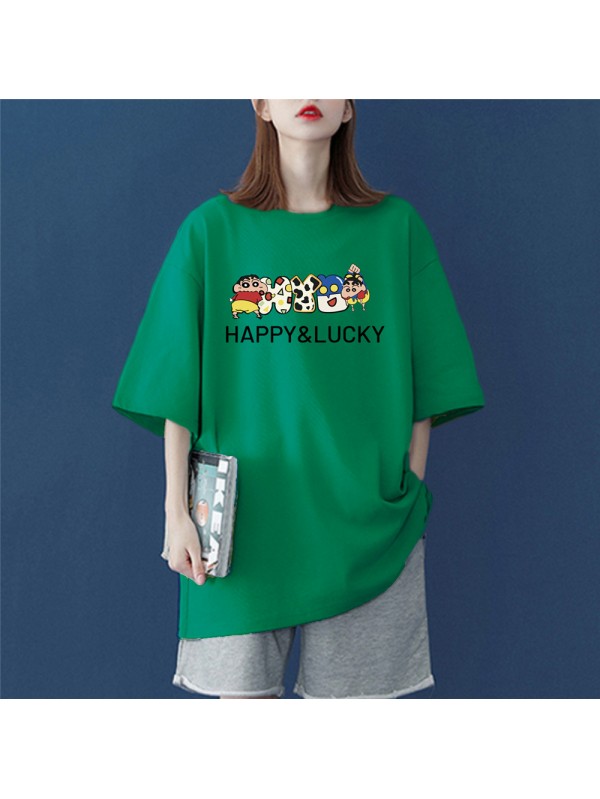 Crayon Shin chan 6 Unisex Mens/Womens Short Sleeve T-shirts Fashion Printed Tops Cosplay Costume