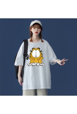 Garfield 1 Unisex Mens/Womens Short Sleeve T-shirts Fashion Printed Tops Cosplay Costume