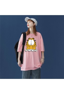 Garfield 3 Unisex Mens/Womens Short Sleeve T-shirts Fashion Printed Tops Cosplay Costume