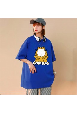 Garfield 6 Unisex Mens/Womens Short Sleeve T-shirts Fashion Printed Tops Cosplay Costume