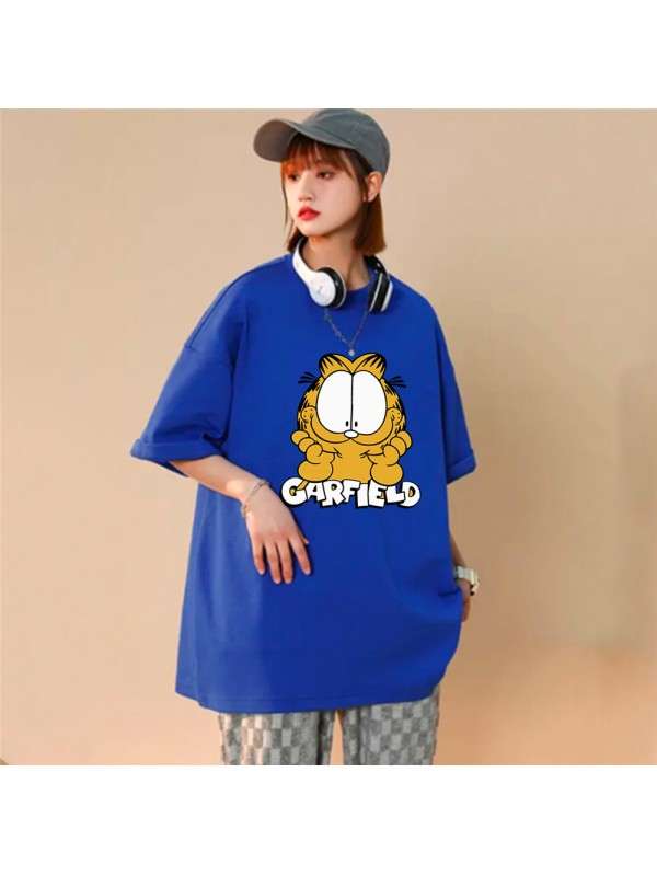 Garfield 6 Unisex Mens/Womens Short Sleeve T-shirts Fashion Printed Tops Cosplay Costume