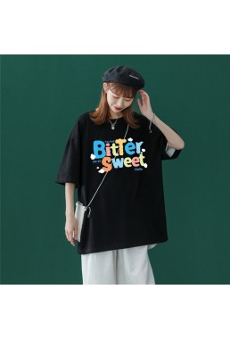 Bitter Sweet Black Unisex Mens/Womens Short Sleeve T-shirts Fashion Printed Tops Cosplay Costume