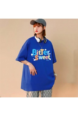 Bitter Sweet Blue Unisex Mens/Womens Short Sleeve T-shirts Fashion Printed Tops Cosplay Costume