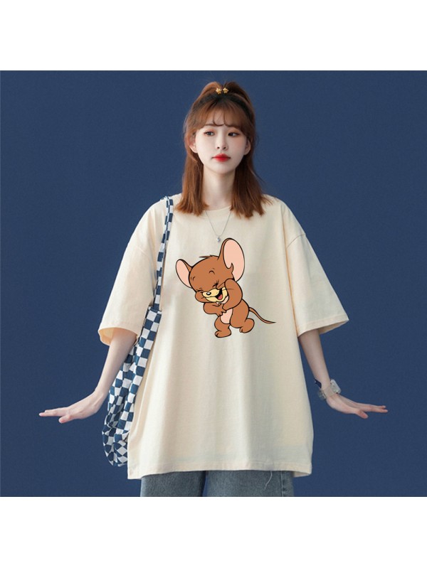 Jerry Beige Unisex Mens/Womens Short Sleeve T-shirts Fashion Printed Tops Cosplay Costume