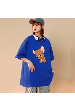 Jerry Blue Unisex Mens/Womens Short Sleeve T-shirts Fashion Printed Tops Cosplay Costume