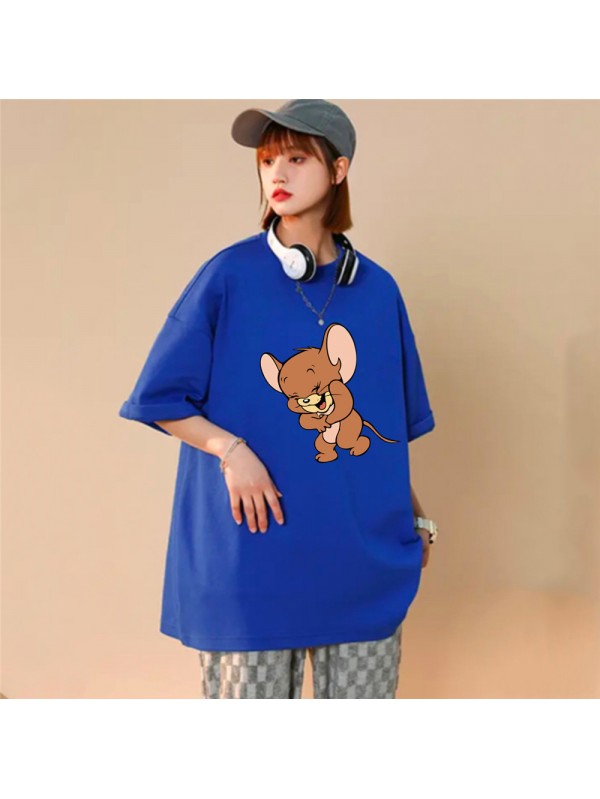 Jerry Blue Unisex Mens/Womens Short Sleeve T-shirts Fashion Printed Tops Cosplay Costume