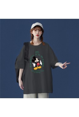 Mickey Grey Unisex Mens/Womens Short Sleeve T-shirts Fashion Printed Tops Cosplay Costume