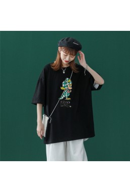 Dino Moily Black Unisex Mens/Womens Short Sleeve T-shirts Fashion Printed Tops Cosplay Costume