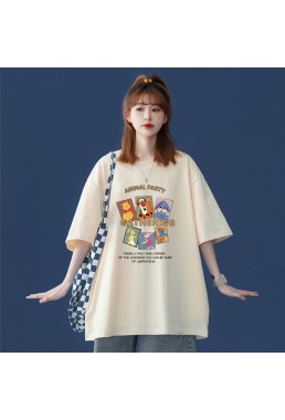 My Friends Tigger Pooh Beige Unisex Mens/Womens Short Sleeve T-shirts Fashion Printed Tops Cosplay Costume