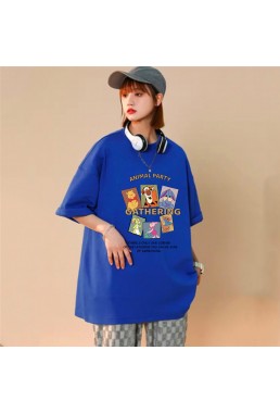 My Friends Tigger Pooh Blue Unisex Mens/Womens Short Sleeve T-shirts Fashion Printed Tops Cosplay Costume