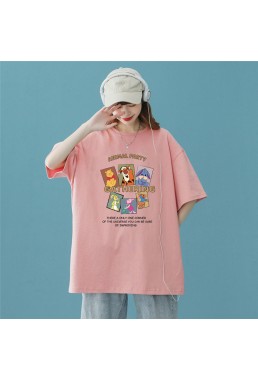 My Friends Tigger Pooh Pink Unisex Mens/Womens Short Sleeve T-shirts Fashion Printed Tops Cosplay Costume