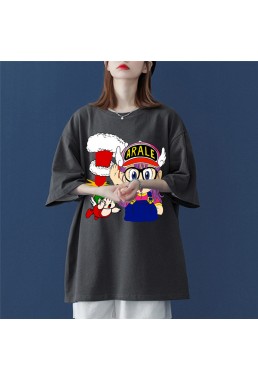 ARALE Grey Unisex Mens/Womens Short Sleeve T-shirts Fashion Printed Tops Cosplay Costume