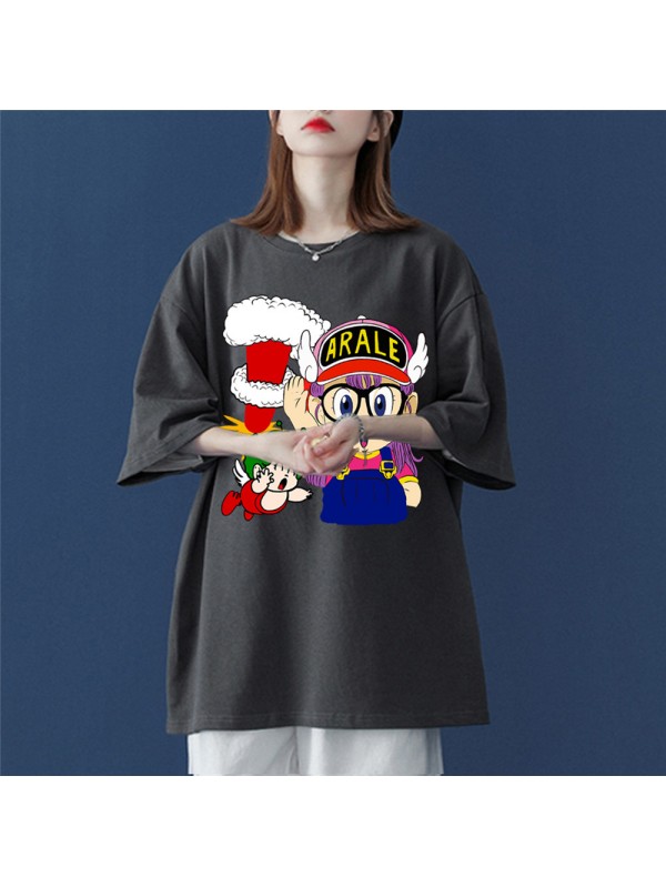 ARALE Grey Unisex Mens/Womens Short Sleeve T-shirts Fashion Printed Tops Cosplay Costume