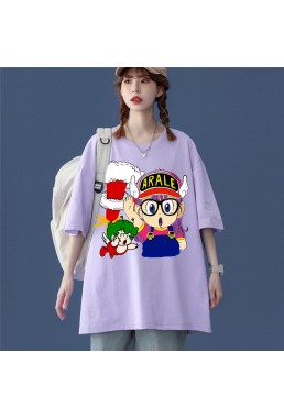 ARALE Purple Unisex Mens/Womens Short Sleeve T-shirts Fashion Printed Tops Cosplay Costume