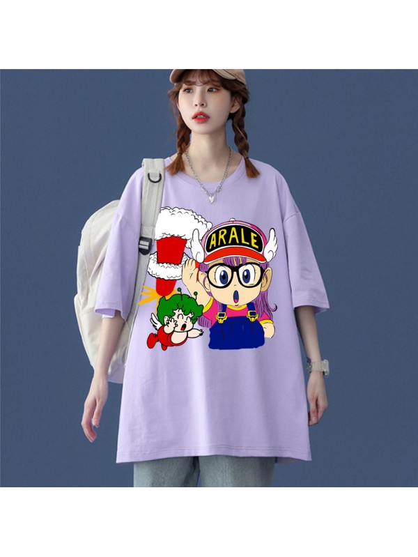 ARALE Purple Unisex Mens/Womens Short Sleeve T-shirts Fashion Printed Tops Cosplay Costume