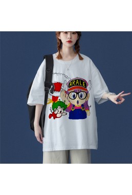 ARALE White Unisex Mens/Womens Short Sleeve T-shirts Fashion Printed Tops Cosplay Costume