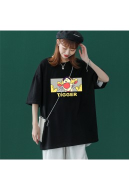 My Friends Tigger Black Unisex Mens/Womens Short Sleeve T-shirts Fashion Printed Tops Cosplay Costume