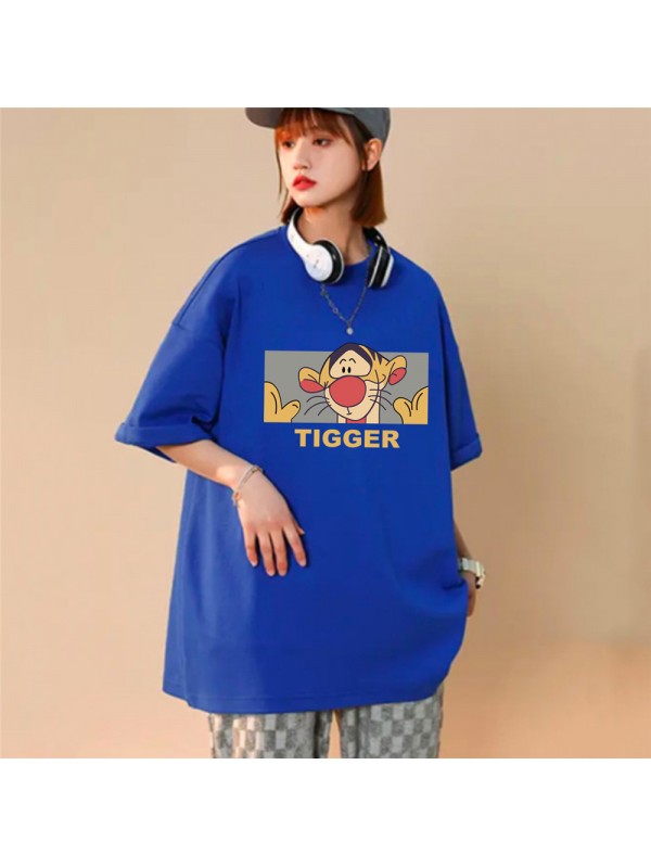 My Friends Tigger Blue Unisex Mens/Womens Short Sleeve T-shirts Fashion Printed Tops Cosplay Costume