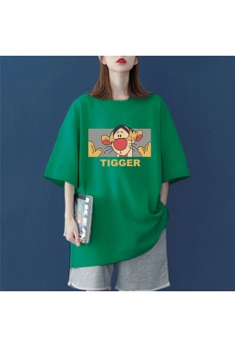 My Friends Tigger Green Unisex Mens/Womens Short Sleeve T-shirts Fashion Printed Tops Cosplay Costume