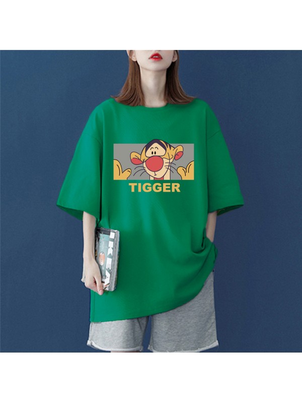 My Friends Tigger Green Unisex Mens/Womens Short Sleeve T-shirts Fashion Printed Tops Cosplay Costume