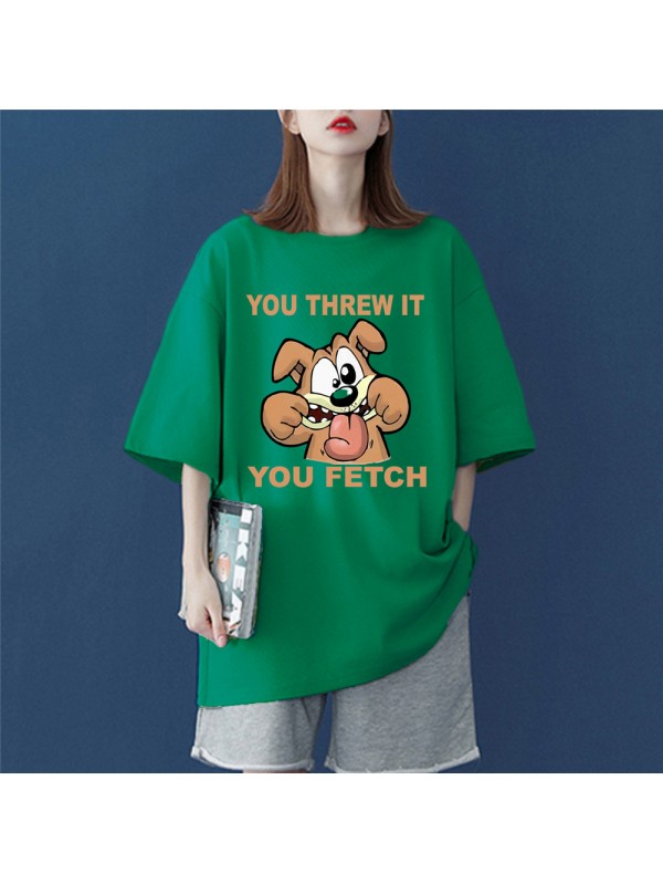 Dog Green Unisex Mens/Womens Short Sleeve T-shirts Fashion Printed Tops Cosplay Costume