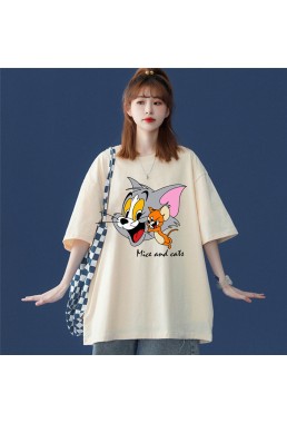 Tom and Jerry 7 Unisex Mens/Womens Short Sleeve T-shirts Fashion Printed Tops Cosplay Costume