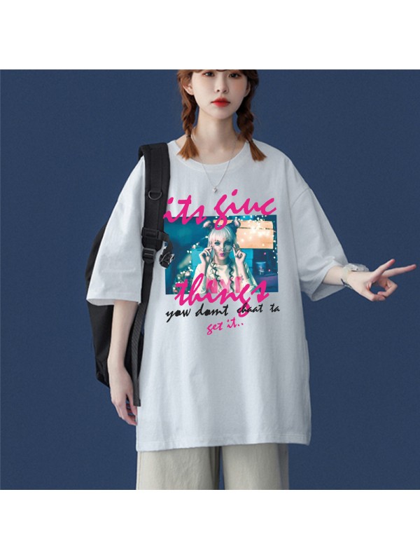 Fashion Girls 1 Unisex Mens/Womens Short Sleeve T-shirts Fashion Printed Tops Cosplay Costume