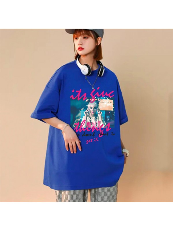 Fashion Girls 5 Unisex Mens/Womens Short Sleeve T-shirts Fashion Printed Tops Cosplay Costume