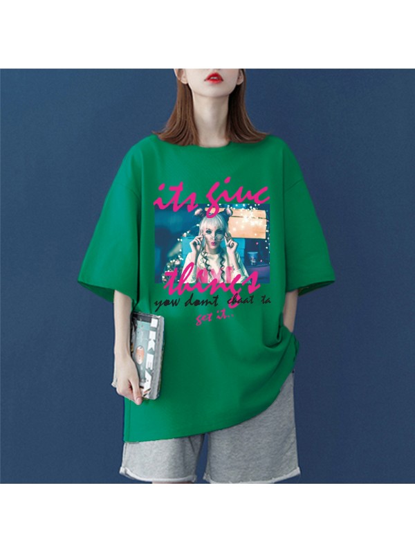 Fashion Girls 6 Unisex Mens/Womens Short Sleeve T-shirts Fashion Printed Tops Cosplay Costume