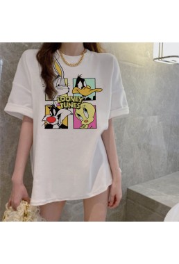 Looney Tunes 1 Unisex Mens/Womens Short Sleeve T-shirts Fashion Printed Tops Cosplay Costume