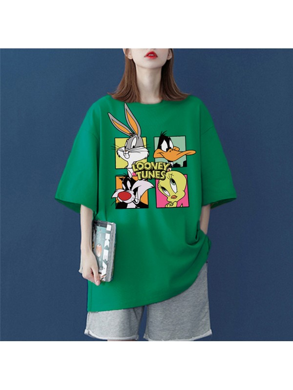 Looney Tunes 6 Unisex Mens/Womens Short Sleeve T-shirts Fashion Printed Tops Cosplay Costume