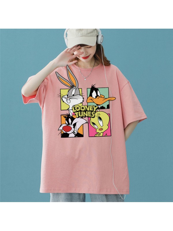 Looney Tunes 8 Unisex Mens/Womens Short Sleeve T-shirts Fashion Printed Tops Cosplay Costume