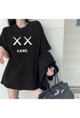 KAWS 1 Unisex Mens/Womens Short Sleeve T-shirts Fashion Printed Tops Cosplay Costume