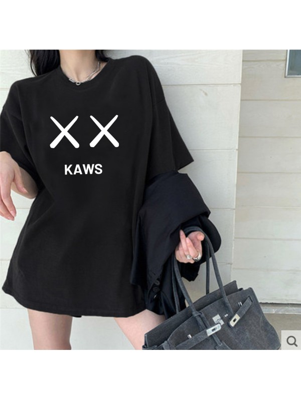 KAWS 1 Unisex Mens/Womens Short Sleeve T-shirts Fashion Printed Tops Cosplay Costume