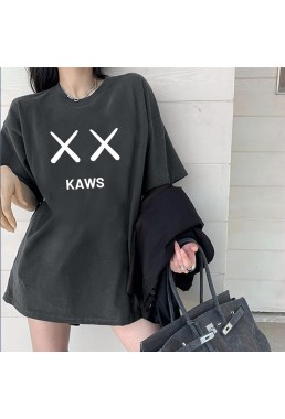 KAWS 2 Unisex Mens/Womens Short Sleeve T-shirts Fashion Printed Tops Cosplay Costume