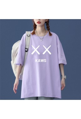 KAWS 4 Unisex Mens/Womens Short Sleeve T-shirts Fashion Printed Tops Cosplay Costume