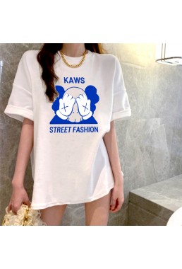 KAWS 1 Unisex Mens/Womens Short Sleeve T-shirts Fashion Printed Tops Cosplay Costume