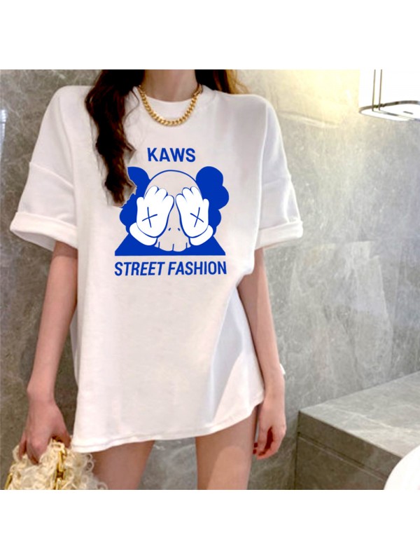 KAWS 1 Unisex Mens/Womens Short Sleeve T-shirts Fashion Printed Tops Cosplay Costume