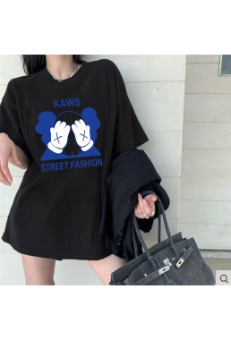 KAWS 2 Unisex Mens/Womens Short Sleeve T-shirts Fashion Printed Tops Cosplay Costume