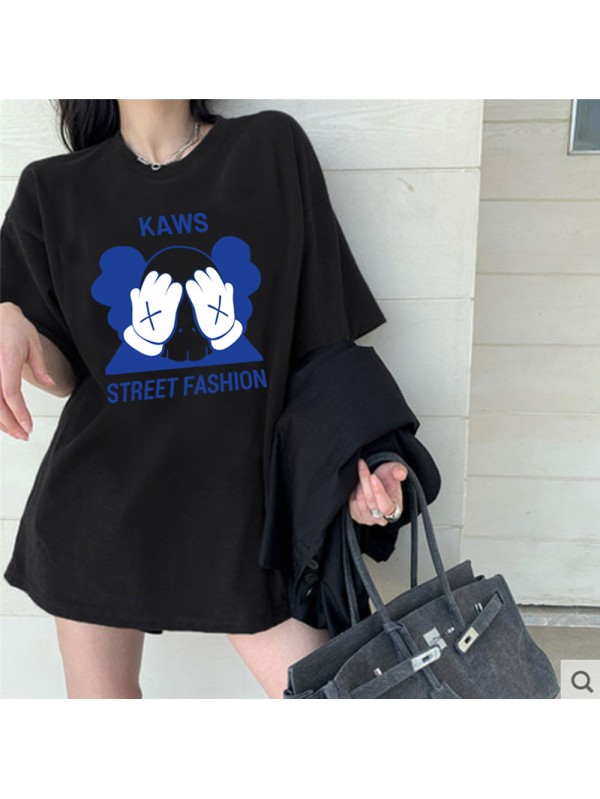 KAWS 2 Unisex Mens/Womens Short Sleeve T-shirts Fashion Printed Tops Cosplay Costume