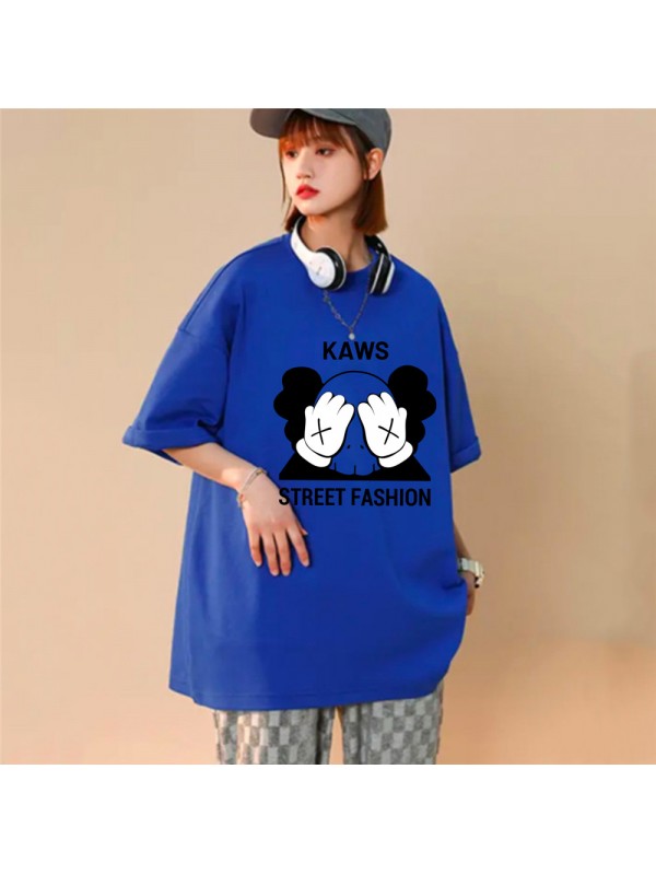 KAWS 3 Unisex Mens/Womens Short Sleeve T-shirts Fashion Printed Tops Cosplay Costume