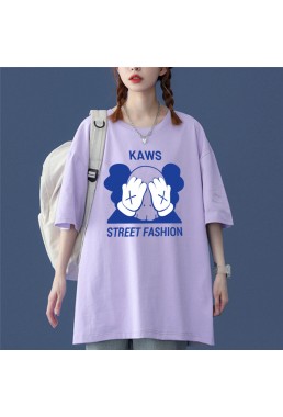 KAWS 5 Unisex Mens/Womens Short Sleeve T-shirts Fashion Printed Tops Cosplay Costume