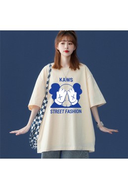 KAWS 6 Unisex Mens/Womens Short Sleeve T-shirts Fashion Printed Tops Cosplay Costume
