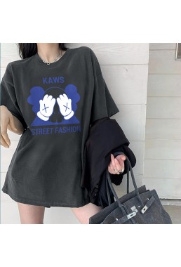KAWS 7 Unisex Mens/Womens Short Sleeve T-shirts Fashion Printed Tops Cosplay Costume