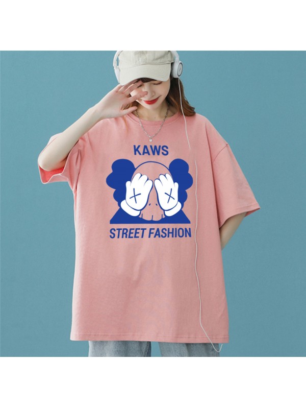 KAWS 8 Unisex Mens/Womens Short Sleeve T-shirts Fashion Printed Tops Cosplay Costume