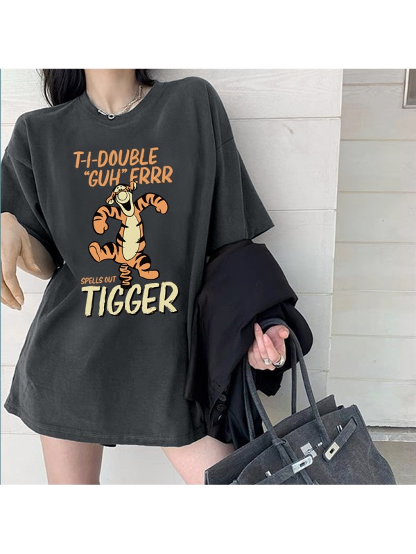 My Friends Tigger 4 Unisex Mens/Womens Short Sleeve T-shirts Fashion Printed Tops Cosplay Costume